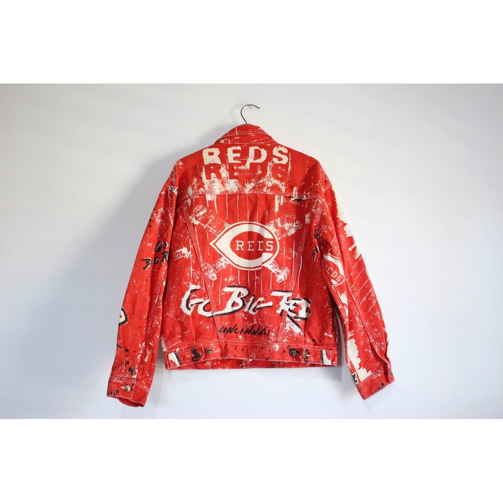 Vintage Cincinnati Reds Baseball MLB Denim Jacket - Picture 5 of 7